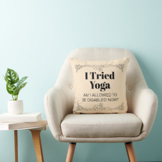 Coussin Humour de sensibilisation au handicap : J'ai essay