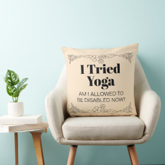 Coussin Humour de sensibilisation au handicap : J'ai essay