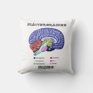 Coussin Humour Geek du cerveau interne à cerveau fragmenté