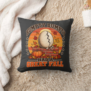 Coussin Humpty Dumpty d'automne a fait une grande chute, a