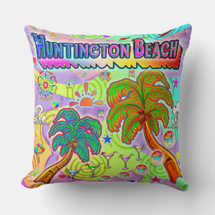 Coussin Huntington Beach Vacation Target Pillow