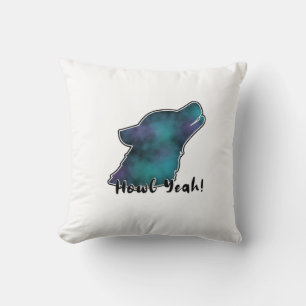 Coussin Hurlement Yeah ! Galaxie spatiale silhouette de lo