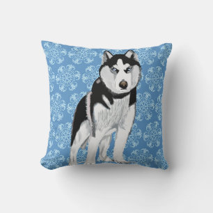 Coussin Husky contre les lacs de neige