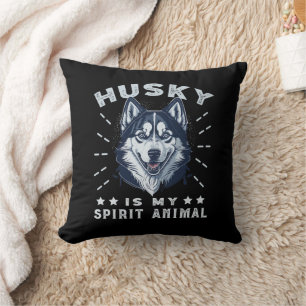 Coussin Husky Est Mon Esprit Animal Majestic Husky Chien