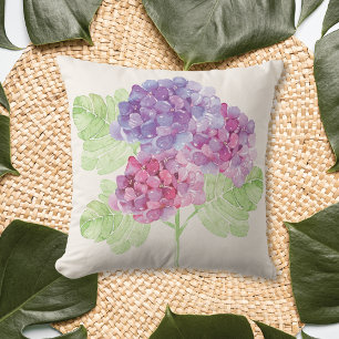 Coussin Hydrangea Aquarelle Florale été