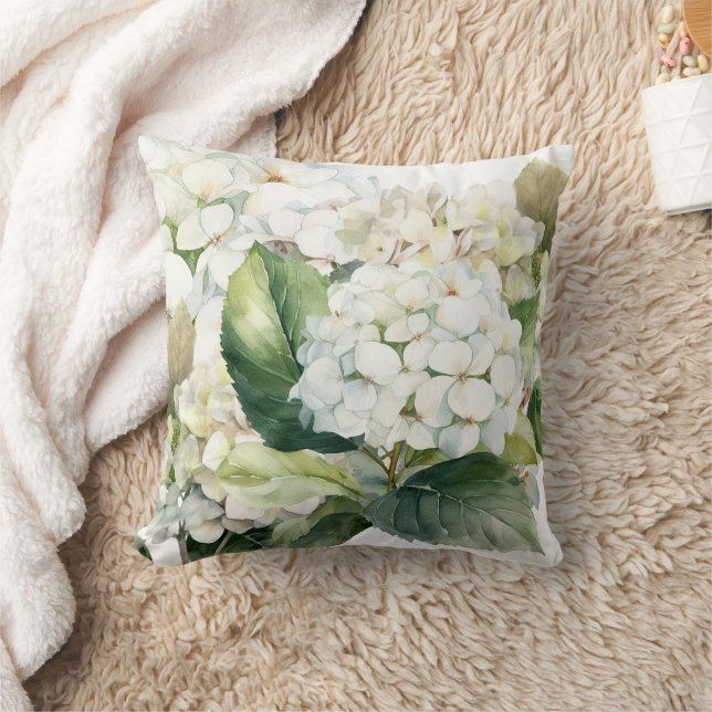 Coussin Hydrangea fleurs aquarelle (Couverture)