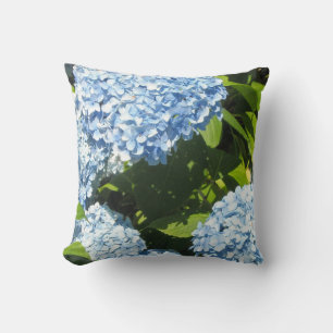 Coussin Hydrangeas Bleus Élégants et Doux