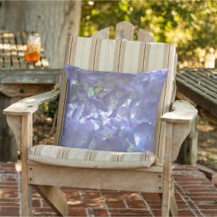 Coussin Hydrangeas lavande fleurs violettes