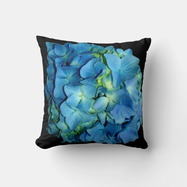 Coussin Hydrangée bleue (Recto)