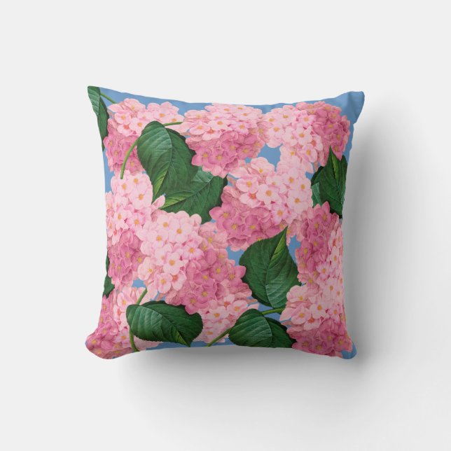 Coussin Hydrangée rose Jeu d'oreiller (Recto)