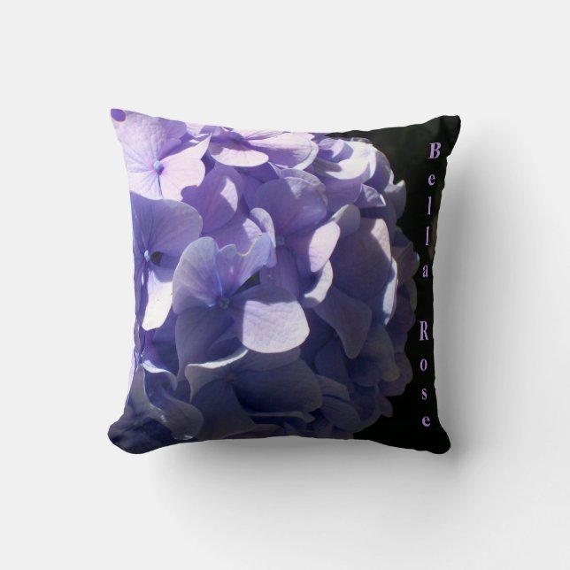 Coussin Hydrangée violette (Recto)