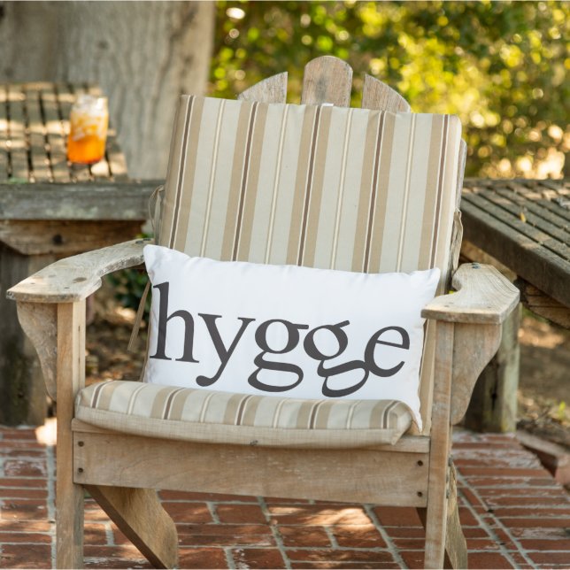 Coussin Hygge noir et blanc Lumbar (Chaise)