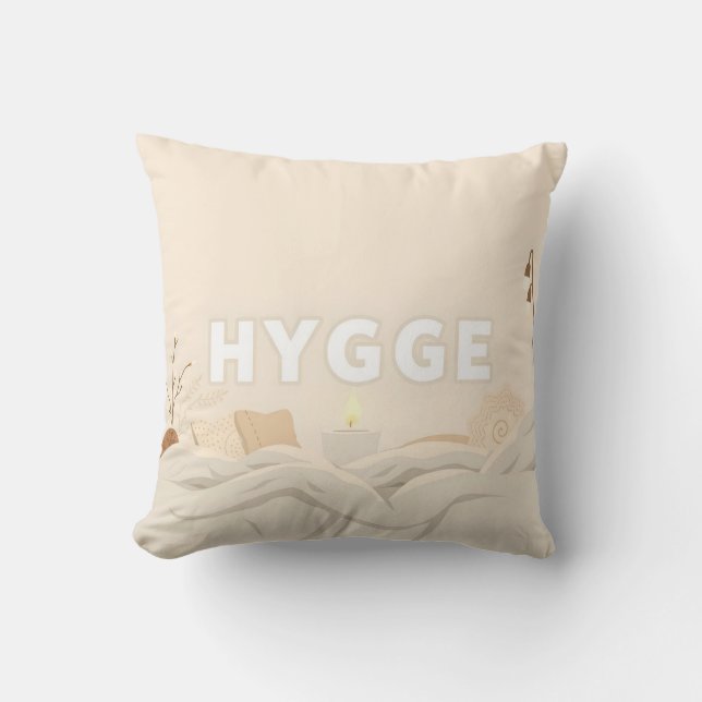 Coussin Hygge Throw Pillow | Cozy Scandinavian Home Decor (Recto)