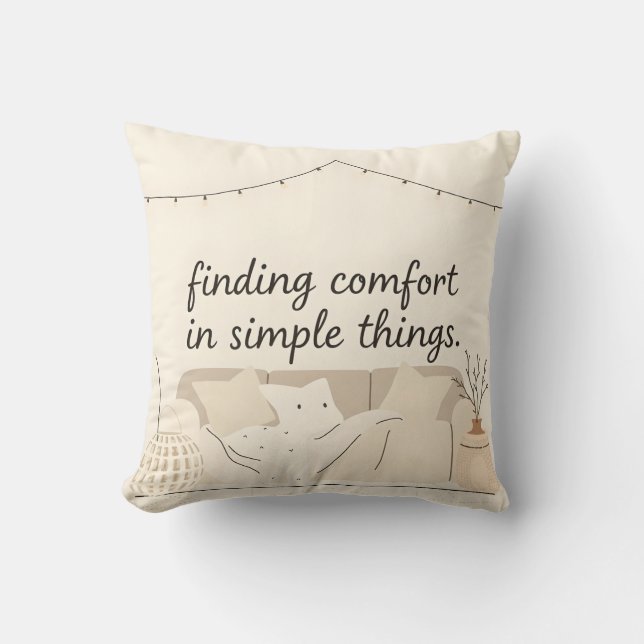 Coussin Hygge Throw Pillow | Cozy Scandinavian Home Decor (Recto)