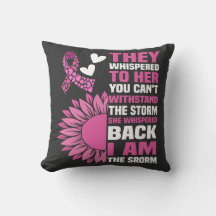 "I Am the Storm" Inspirational Pink Citation Desig