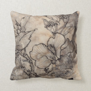 Coussin I floral tatoué