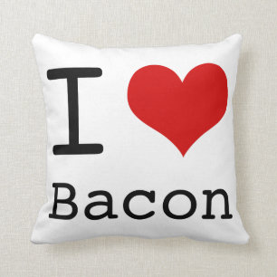 Coussin I heart Bacon
