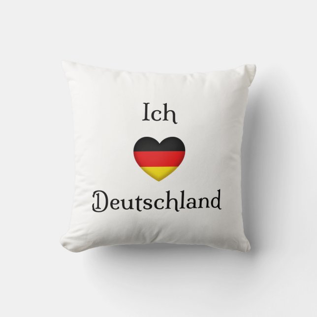 Coussin "I heart Germany" German Pride World Traveller (Recto)