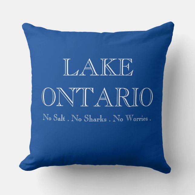 Coussin I heart LAKE ONTARIO, conception de Great Lake (Recto)