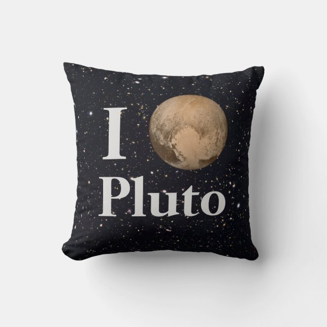 Coussin I Heart Pluto Starry Sky (Recto)
