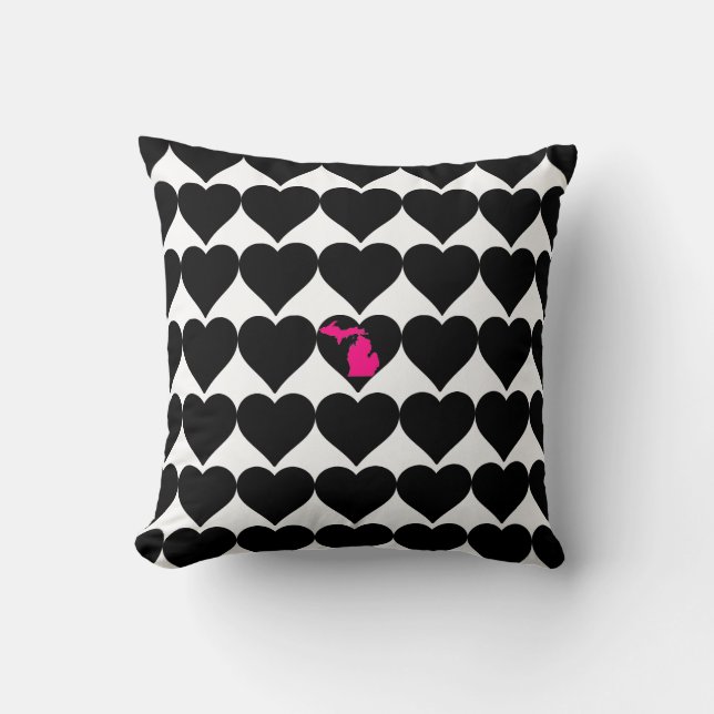 Coussin I Heart the Great Lakes - motif cardiaque (Recto)