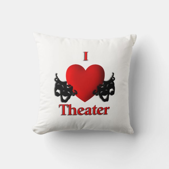 Coussin I Heart Theatre (Recto)