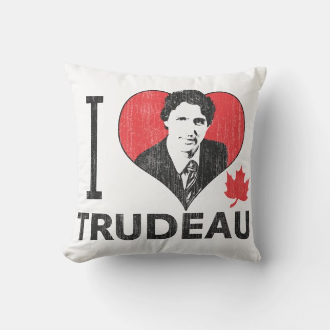 Coussin I Heart Trudeau (Recto)