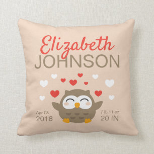 Coussin I hibou vous illustration
