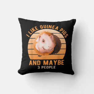 Coussin I Like Guinea Pigs Wheek Cavy Lover Guinea Pig Mom