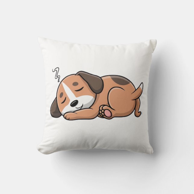 Coussin I Like Naps - Chien qui fait la sieste (Recto)