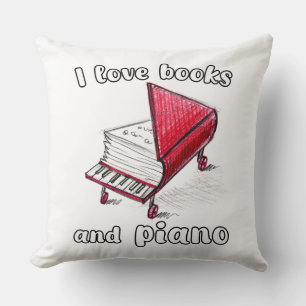 Coussin I Looks And Piano, Authentic Freehand Art