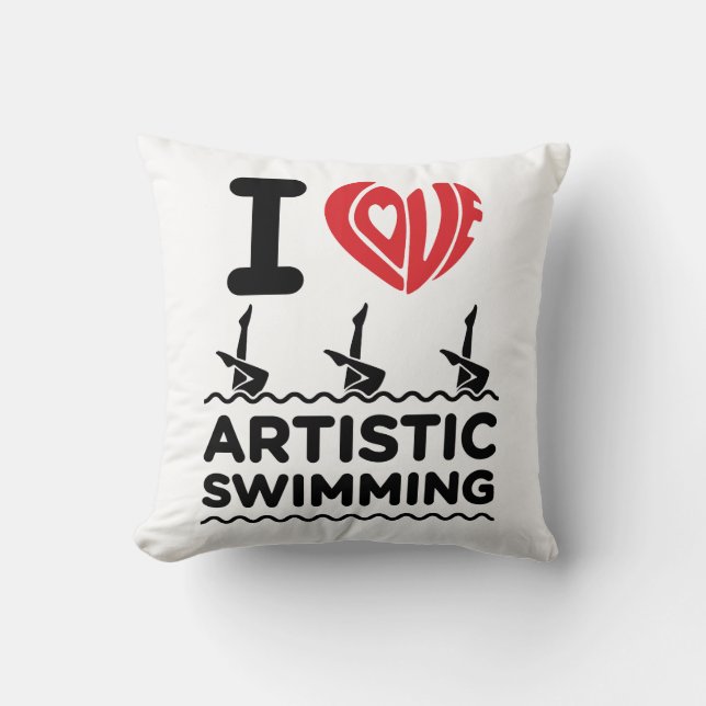 Coussin I Love Artistic Swimmer Synchro (Recto)