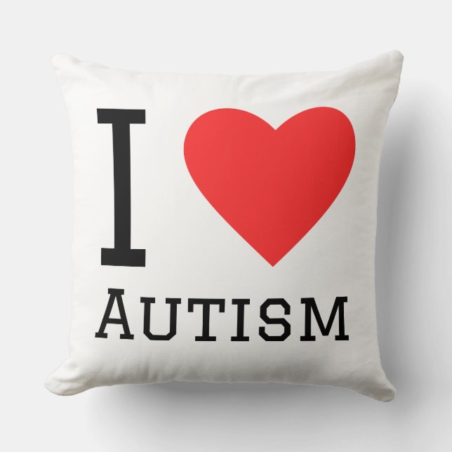 Coussin I love autism (Recto)