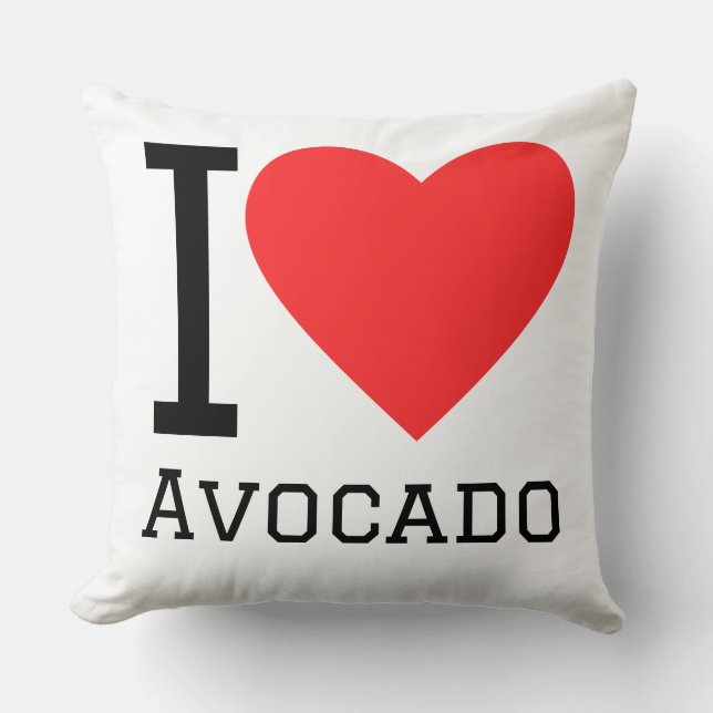 Coussin I love avocado (Recto)