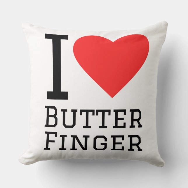 Coussin I love butter finger (Recto)