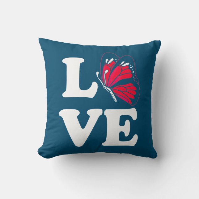 Coussin I Love Butterfly (Recto)