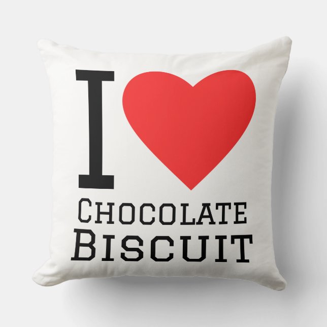 Coussin I love chocolate biscuit (Recto)