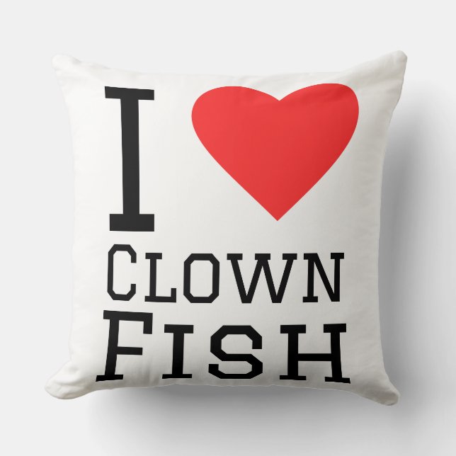 Coussin I love clown fish (Recto)