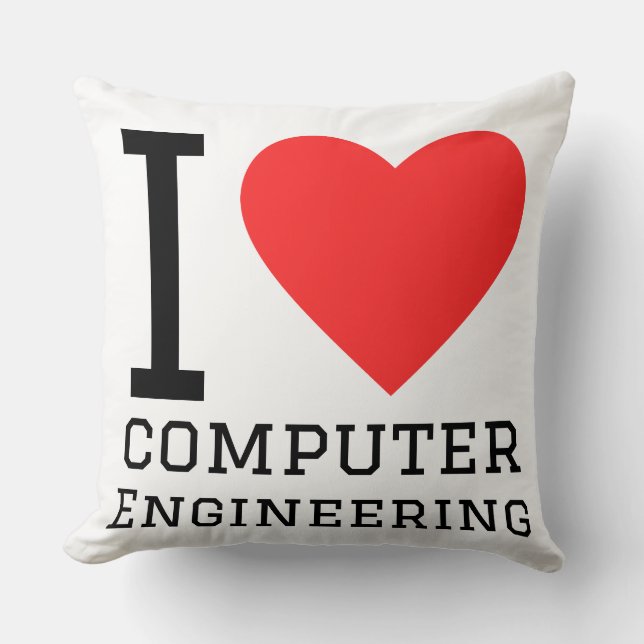 Coussin I love computer engineering  (Recto)
