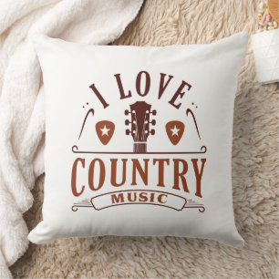 Coussin I Love Country Music