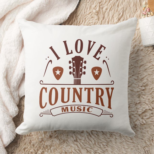 Coussin I Love Country Music (Couverture)