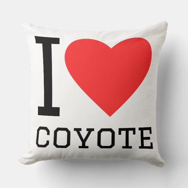 Coussin I love coyote (Recto)