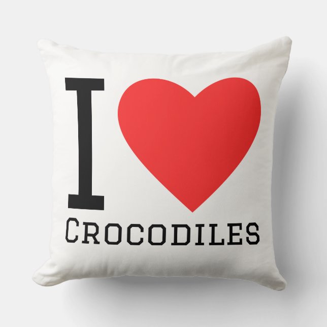 Coussin I love crocodiles (Recto)