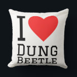 Coussin I love dung beetle<br><div class="desc">I love dung beetle,  for animal kingdom</div>