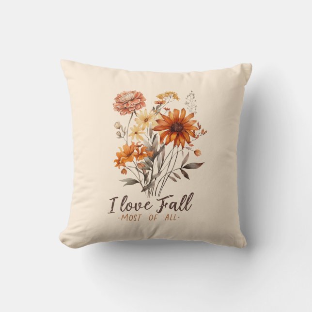 Coussin I Love Fall Most All - Autumn Foliage (Recto)