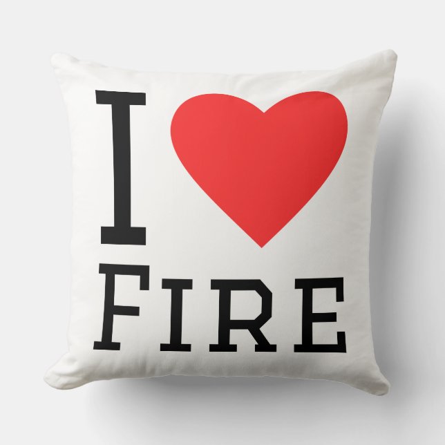 Coussin I love fire (Recto)