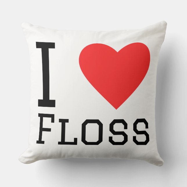 Coussin I love floss (Recto)