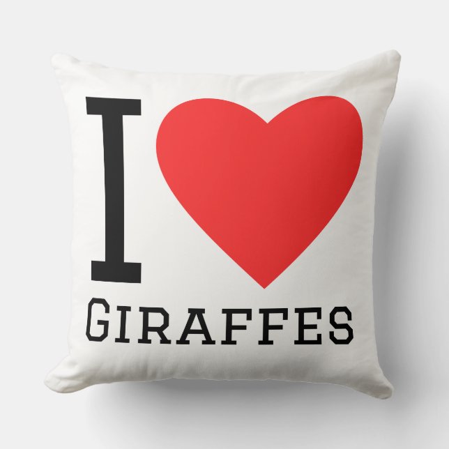 Coussin I love giraffes (Recto)