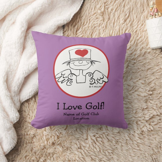Coussin "I Love Golf" Coeur Fairy Jeu d'oreiller (Couverture)
