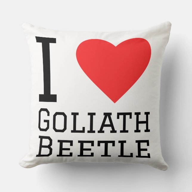 Coussin I love Goliath beetle (Recto)
